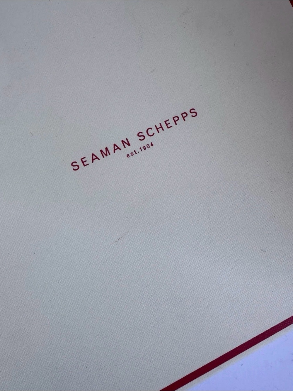 Authentic Seaman Schepps necklace box cream and red - Picture 2 of 10